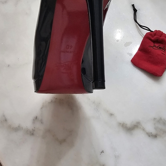 Christian Louboutin Black and Red Women's Shoes - Picture 7 of 8
